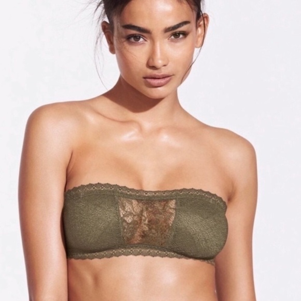 NEW Victoria’s Secret Lace Bralette Bandeau Olive Small